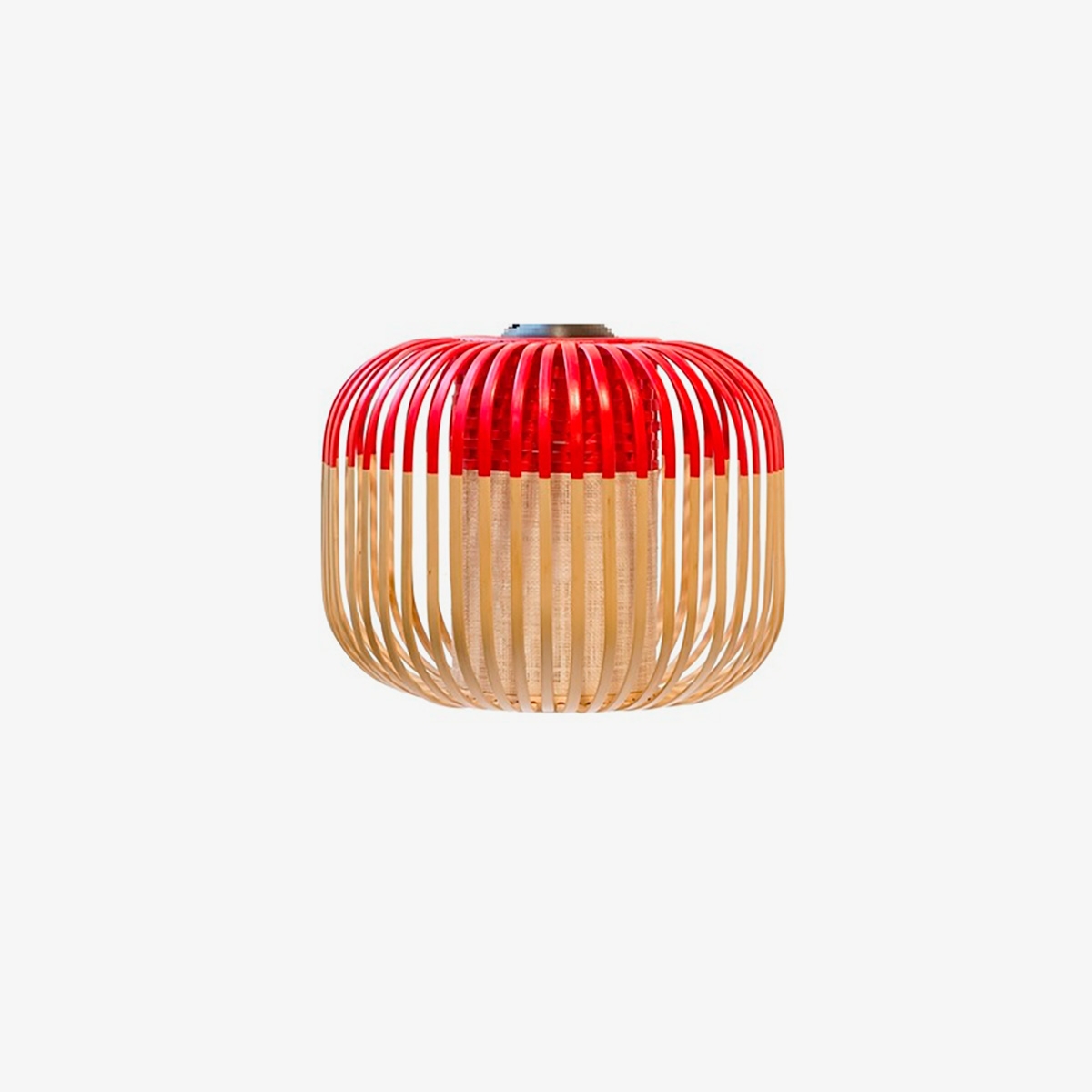 Aplique de pared Bamboo Light XS natural y rojo Forestier-0
