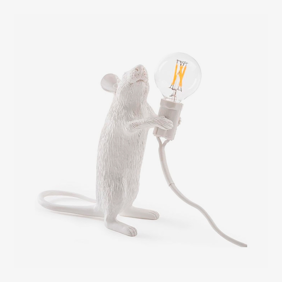 Lámpara de sobremesa Mouse blanco levantado Seletti-0