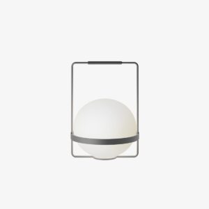 Lámpara de sobremesa Palma esfera grafito Vibia-0