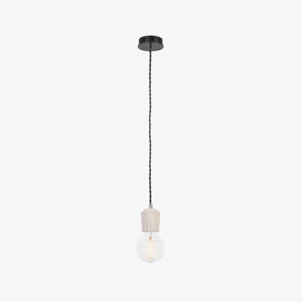 Lámpara colgante bloom gris cemento leds c4