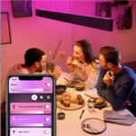 Lámpara colgante Ensis led negro Philips Hue 2
