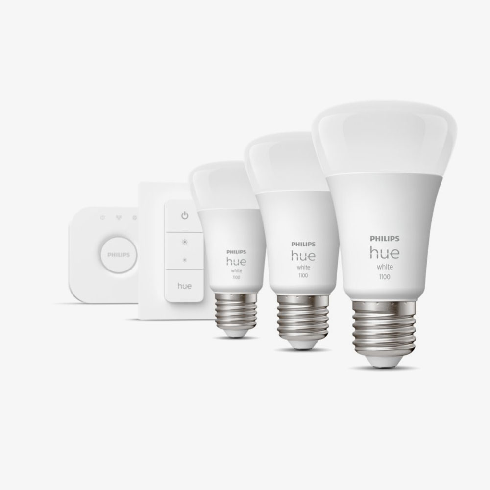 Kit 3 bombillas - White - Philips Hue LED E27 y puente