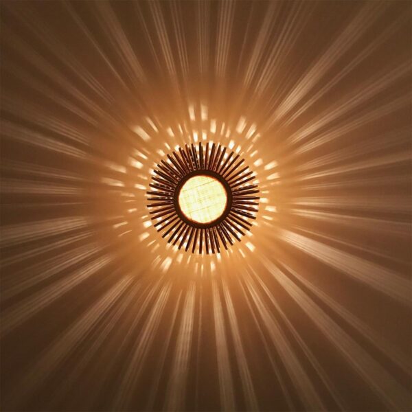 Aplique de pared Bamboo Light XS natural y rojo Forestier-918