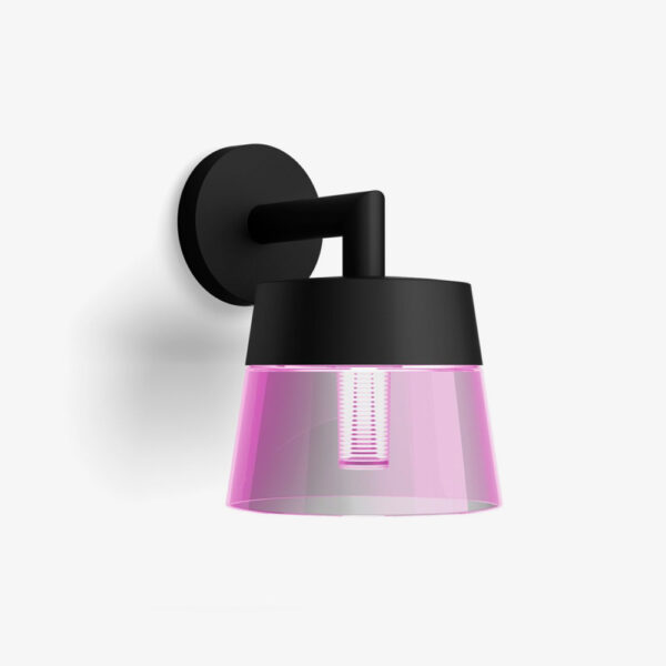 Aplique de pared exterior attract negro Philips hue