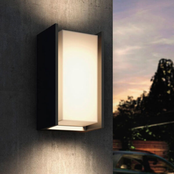 Aplique de pared exterior Turaco led e27 negro Philips Hue 3