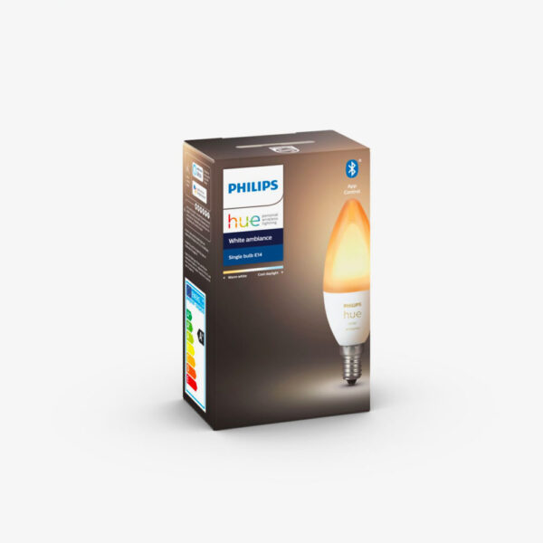 Bombilla inteligente white ambiance philips HUE E14 luz blanca 3