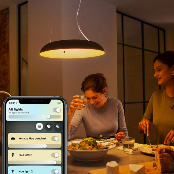 Lámpara colgante Amaze negro Philips Hue 3