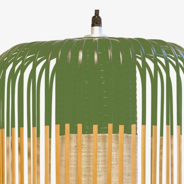 Lámpara colgante Bamboo Light L natural y verde Forestier-617