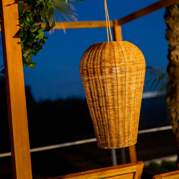 Lámpara colgante sin cables Saona 50 LED marrón New Garden
