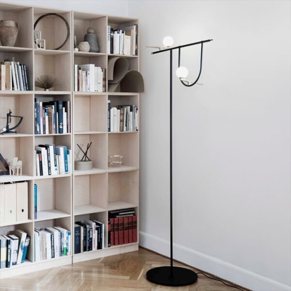 Lámpara de pie Yanzi LED latón Artemide-1566