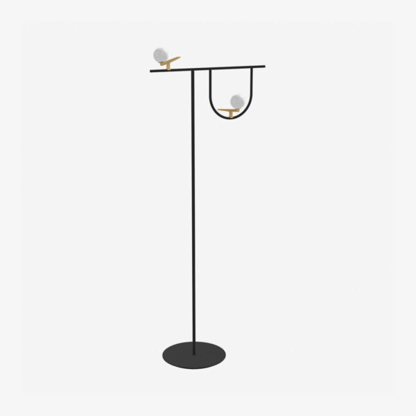Lámpara de pie Yanzi LED latón Artemide-0