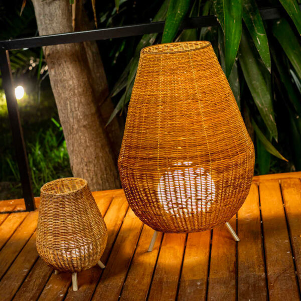 Lámpara de sobremesa sin cables Saona 70 LED marrón New Garden
