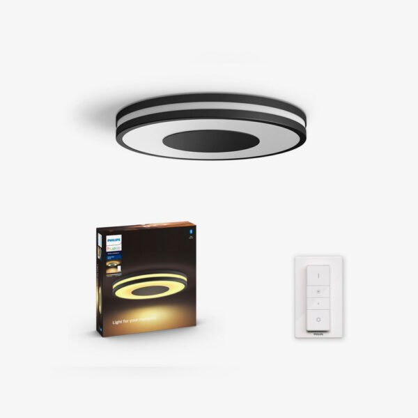 Lámpara de techo plafón being led negro Philips Hue