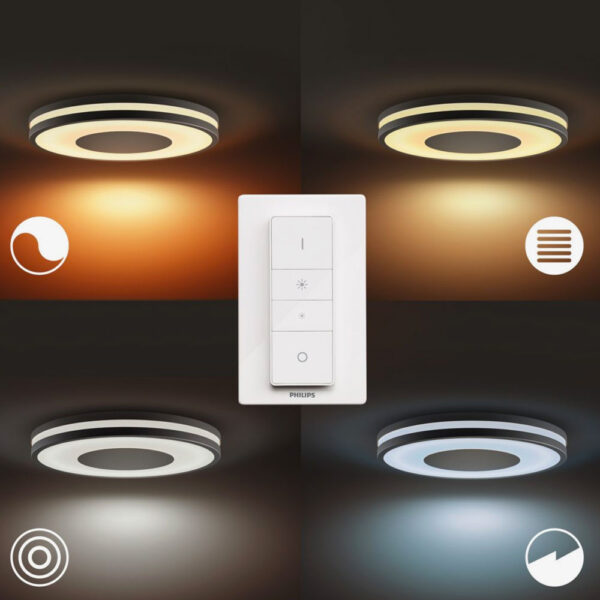 Lámpara de techo plafón being led negro Philips Hue 5