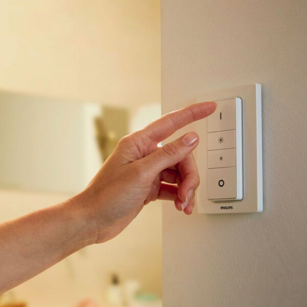 Lámpara de techo plafón rectangular Aurelle Bluetooth blanco Philips Hue