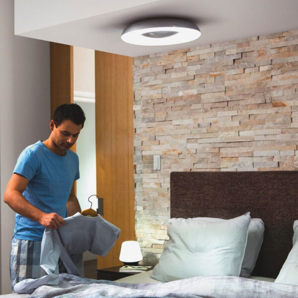 Lámpara de techo plafón Still plata Philips Hue 3