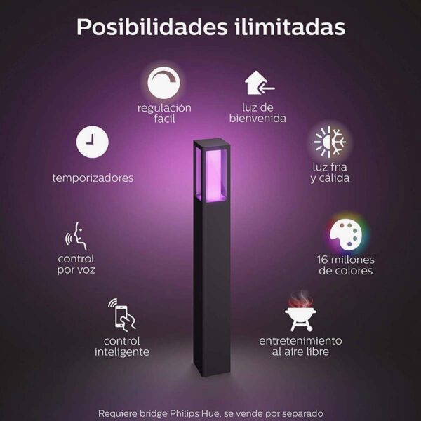 Philips Hue Impress baliza exterior negro-2326