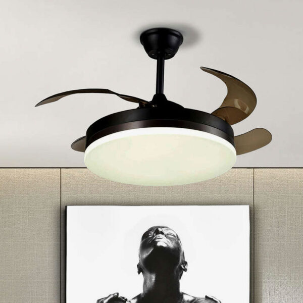 Ventilador de techo LED Vento negro y bronce con mando Schuller