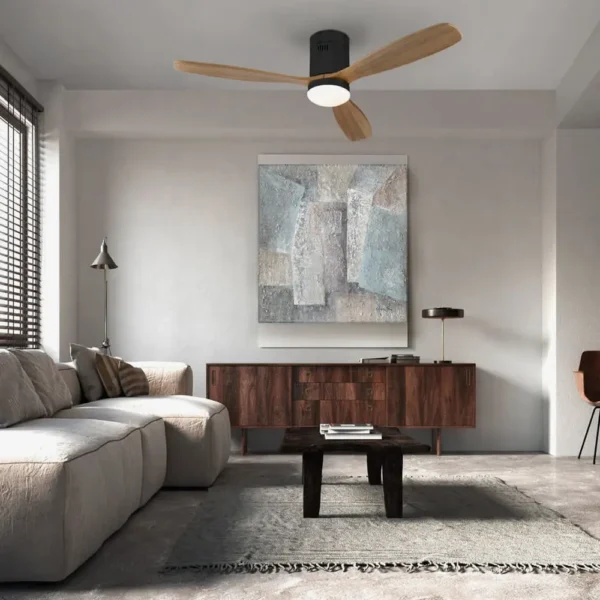 Schuller Sirocco ventilador negro nogal ambiente