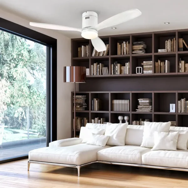 Schuller Siroco ventilador de techo blanco con luz