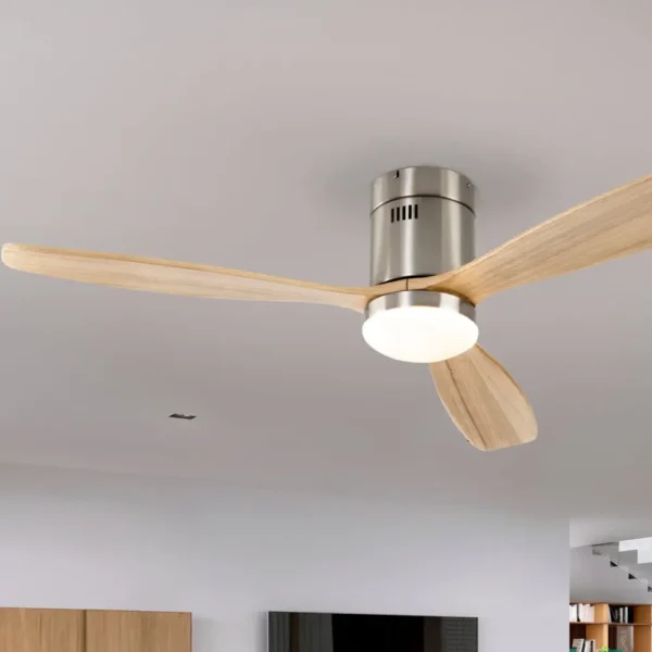 Schuller Siroco ventilador de techo níquel con luz ambiente