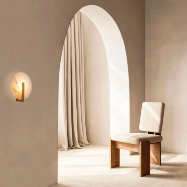 Aplique LED de alabastro Zambelis 2552 en brass